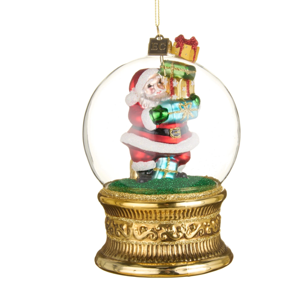 Raz Eric Cortina 4.75" The Gift Giver Globe Glass Christmas Ornament 4653230