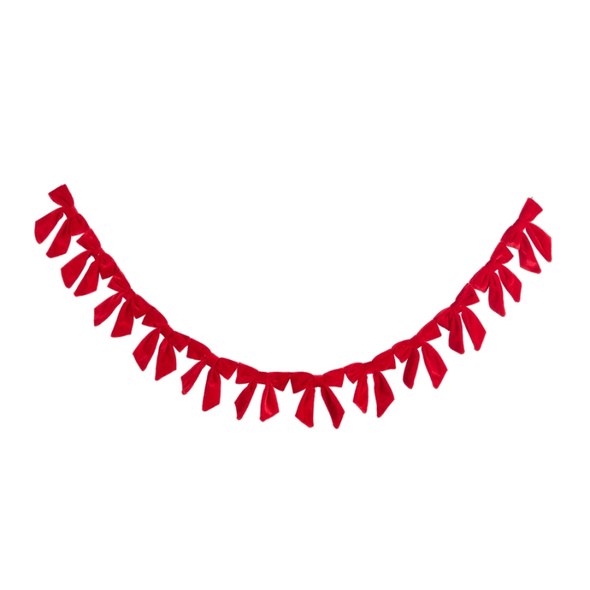 Raz 4' Red Velvet Bow Christmas Garland G4606765