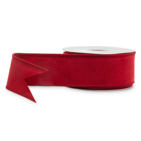 Raz 2.5" X 10 Yds Red Velvet Wired Christmas Ribbon R4652217