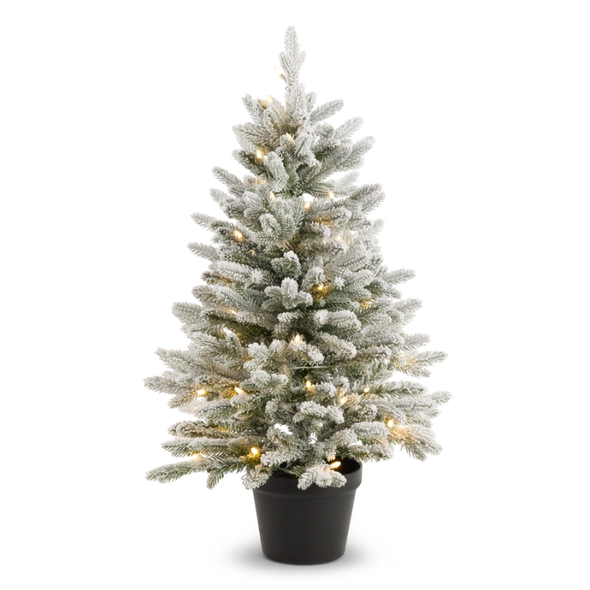Raz 36" or 48" Lighted Flocked Christmas Tree -2