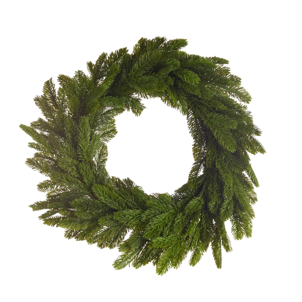 Raz 26" Real Feel Bright Green Cedar Christmas Wreath W4641757 -2