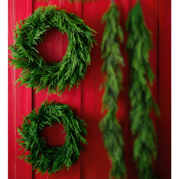 Raz 26" or 30" Real Touch Real Feel Norfolk Pine Christmas Wreath