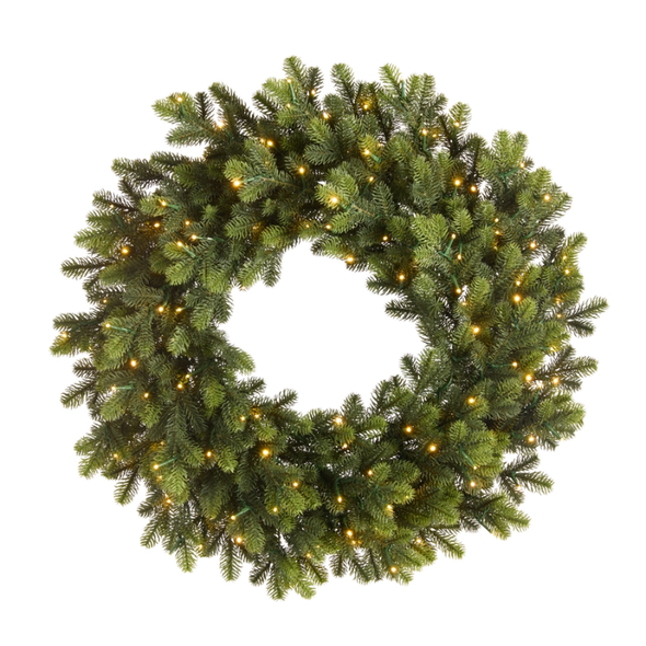 Raz 28" Real Feel Pre-Lit Douglas Fir Christmas Wreath W4604829