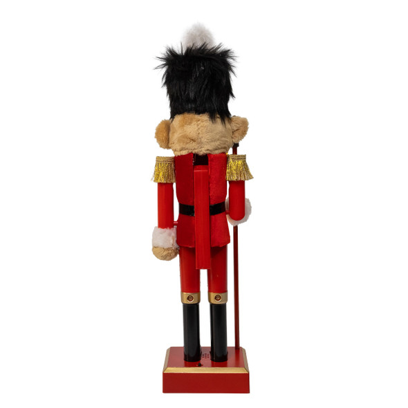 Kurt Adler 15" Battery Operated Lighted Musical Bear Nutcracker Christmas Decoration JEL1806 -2