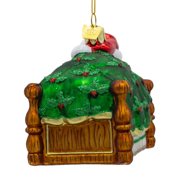 Kurt Adler Noble Gems™ 4" Sleeping Santa Glass Christmas Ornament NBX0201 -2