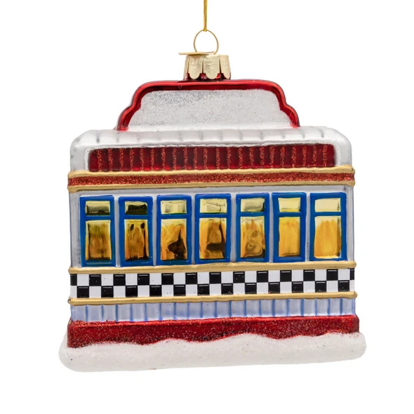 Kurt Adler Noble Gems™ 4.5" Retro Diner Glass Christmas Ornament NBX0213 -2