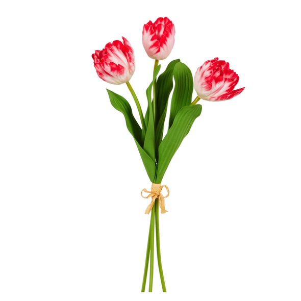 Raz 18" Red Tulip Bundle Spring Decoration F4502139