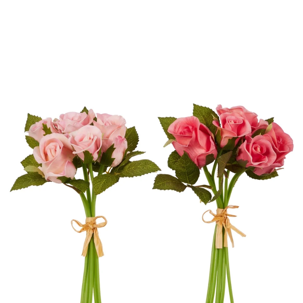 Raz 10.5" Light or Dark Pink Rose Bundle F4502232