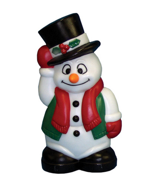 18" Blow Mold Snowman Lighted Decoration C3582