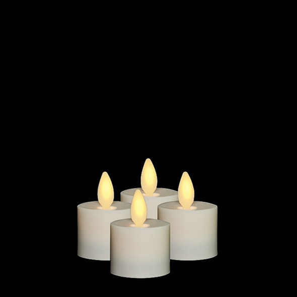 Liown 1.5" Set of 4 Moving Flame Tealight Battery Candle 18225
