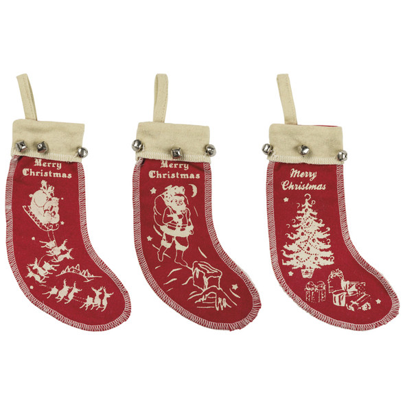 Primitives By Kathy Vintage Felt Stocking Ornament 1024