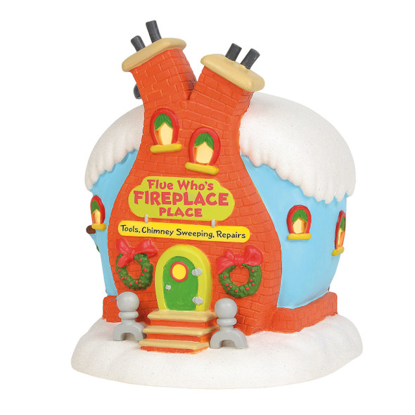 Department 56 Grinch Village Flue Who's Perapian Gedung 6003319