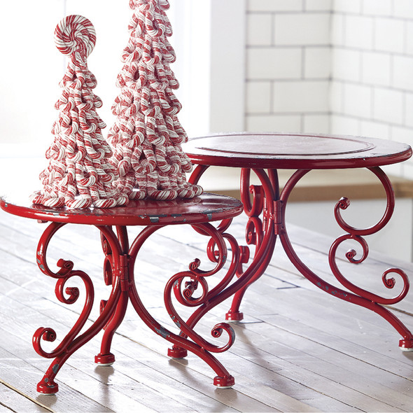 Riser de ferro vermelho Raz decoração de casa de natal 3928899