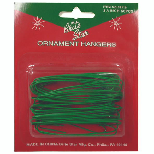 50 Large Green Christmas Tree Ornament Hooks