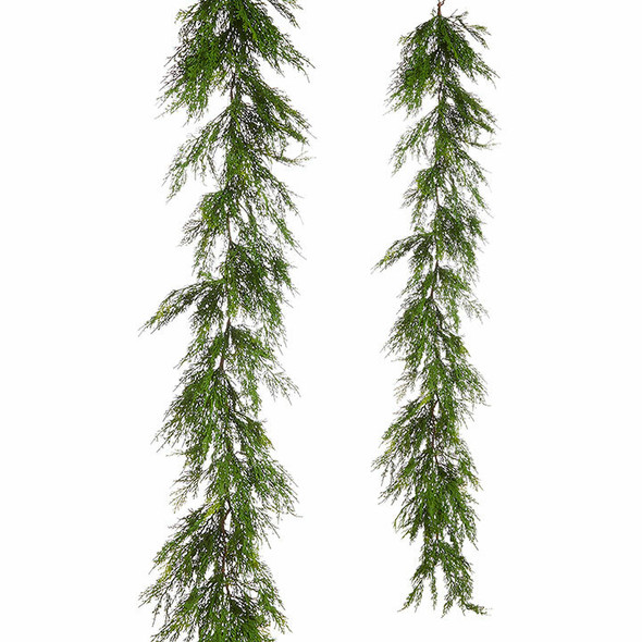 Raz 6' Real Feel Cedar Christmas Garland G4002346 -2