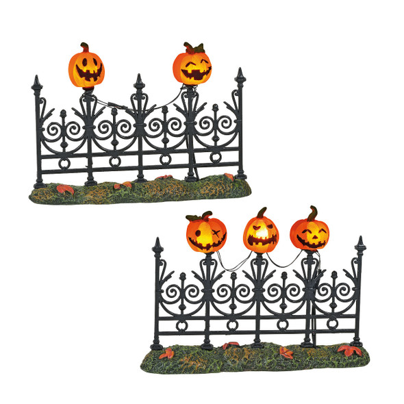 Department 56 Halloween Village Jack-o-lantern Lighted Fence 6005557