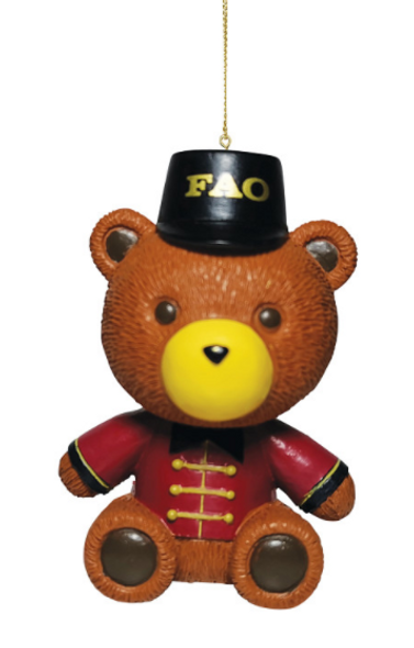 Department 56 FAO Schwarz Bear Christmas Ornament 6009090