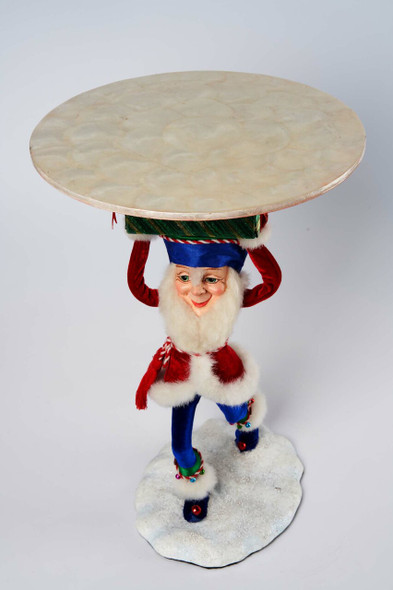 Katherine's Collection 17" Toy Land Tall Santa Elf Holding Tray Christmas Decoration 28-028640 -2