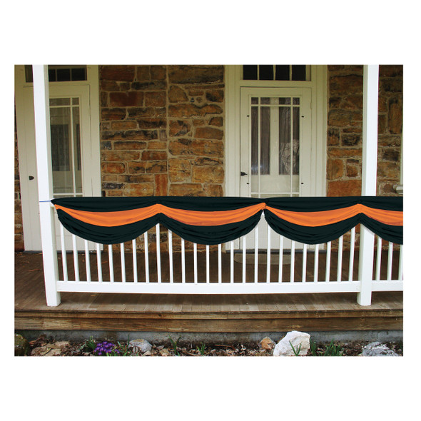 Beistle Vintage 5' Orange and Black Halloween Fabric Bunting Decoration 50948-OB
