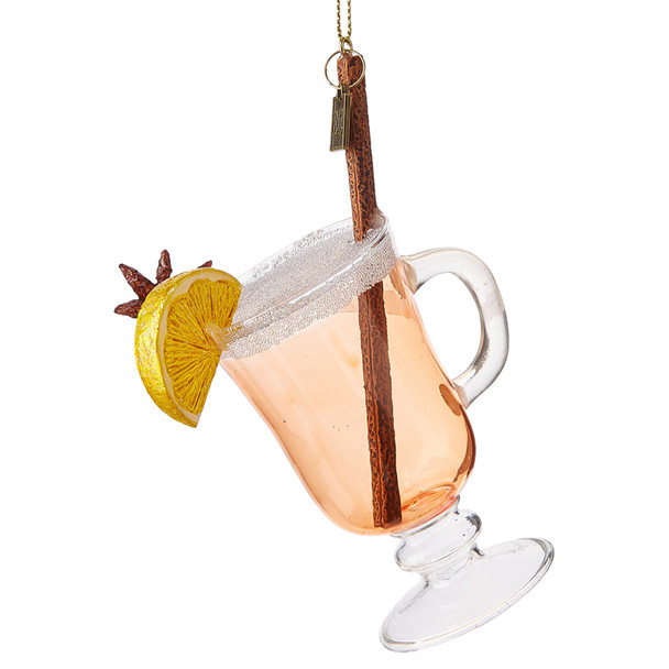 Adorno navideño de cristal Raz de 5,25 "Hot Toddy o ron con mantequilla 4153132 -4