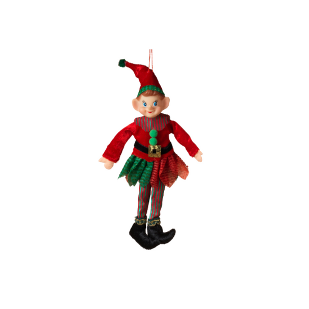 11" Red and Green Elf Christmas Ornament 2617590 -2