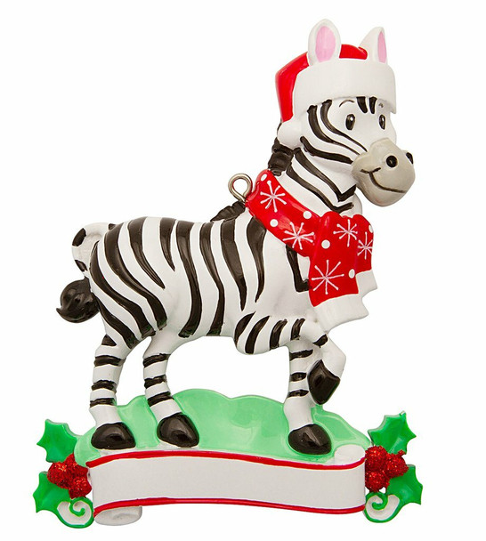 Personalisierter Zebra-Weihnachtsschmuck or1850-z