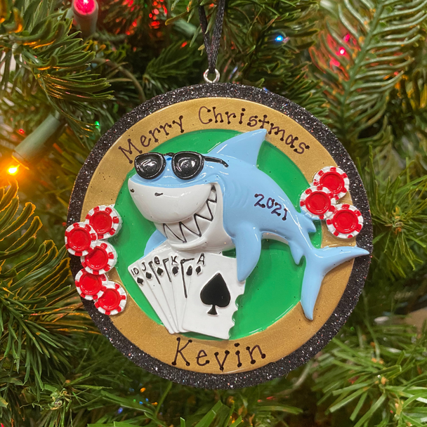 Card Shark Personalized Christmas Ornament OR1695