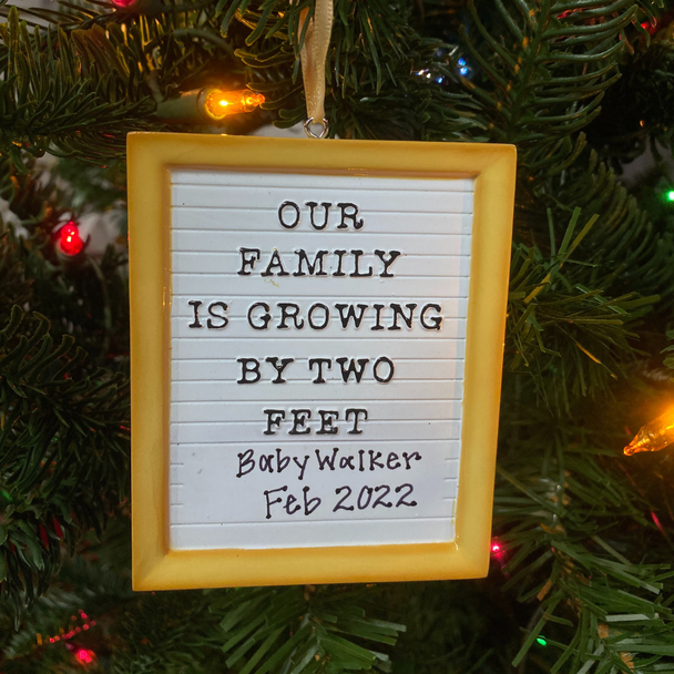 Letter Board Personalized Christmas Ornament OR2181