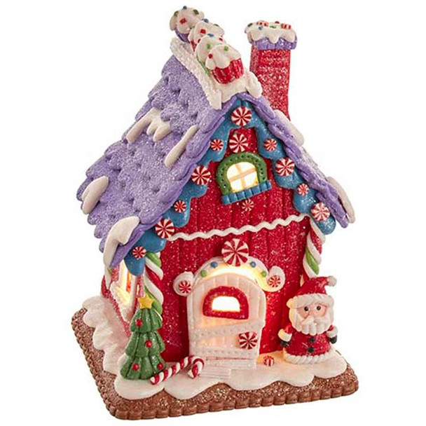 8" Battery Operated LED Lighted Cottage Style Gingerbread House Christmas Decoration GBJ0021 -2