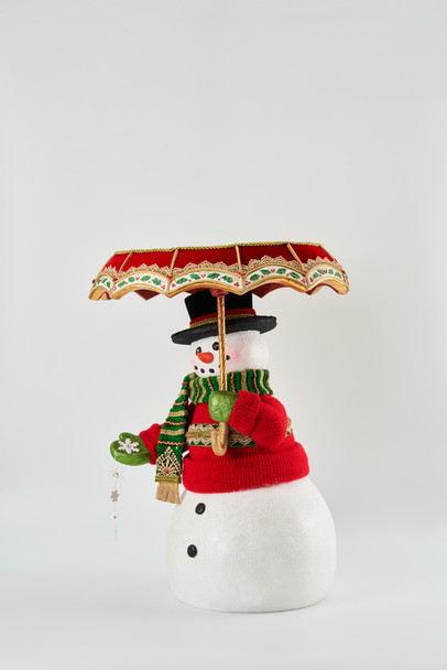 Katherine's Collection All The Trimmings Snowman With Serving Tray Umbrella 28-228569 -2