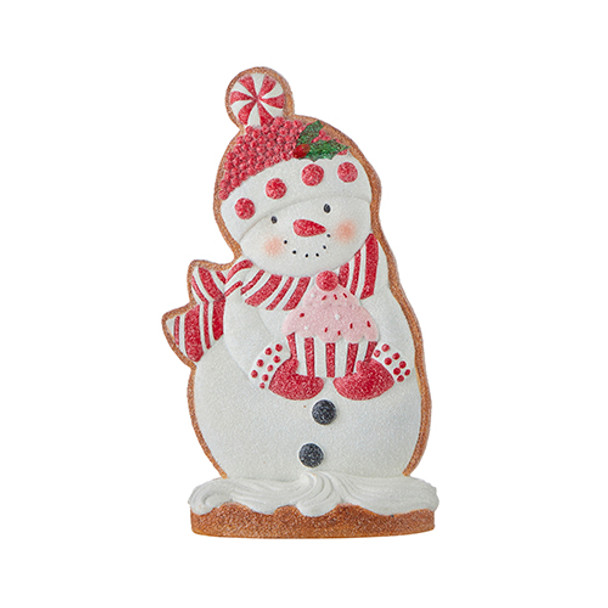 Figura decorativa de personaje navideño de galleta de menta Raz -2