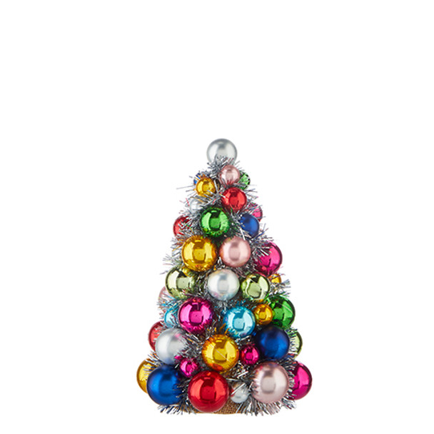 Raz 10", 13", or 15.5" Multicolor Ball Ornament Christmas Tree  -2