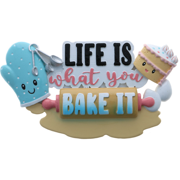 Life Is What You Bake It Personalized Christmas Ornament OR2285