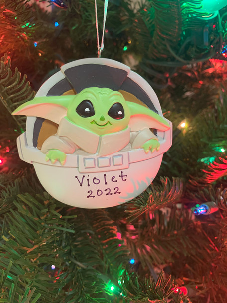 Hallmark Star Wars™ Grogu™ Personalized Christmas Ornament 3HCM0990 -2