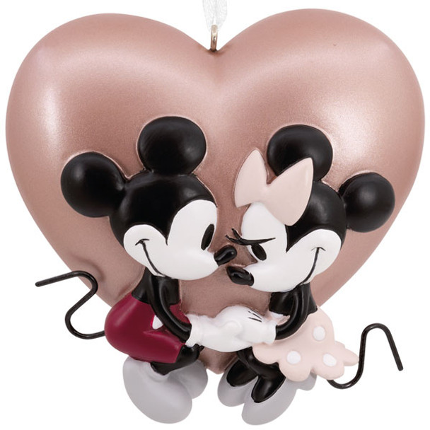 Enfeite de Natal personalizado Hallmark 3" Mickey e Minnie Love 3HCM1002