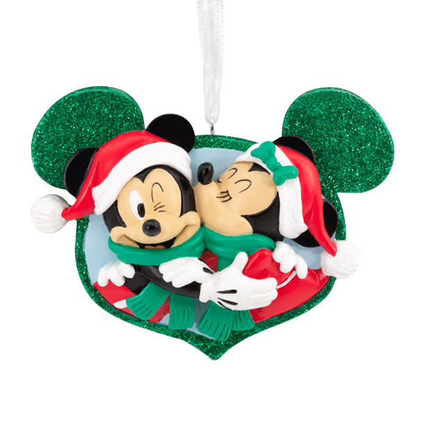 Hallmark 2,75" Minnie Mouse che bacia Topolino ornamento natalizio 3hcm1249