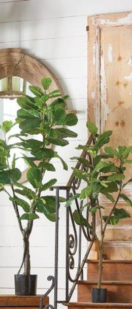 Raz 54" Potted Fiddle Leaf Fig Artificial Tree Decoration 3902097