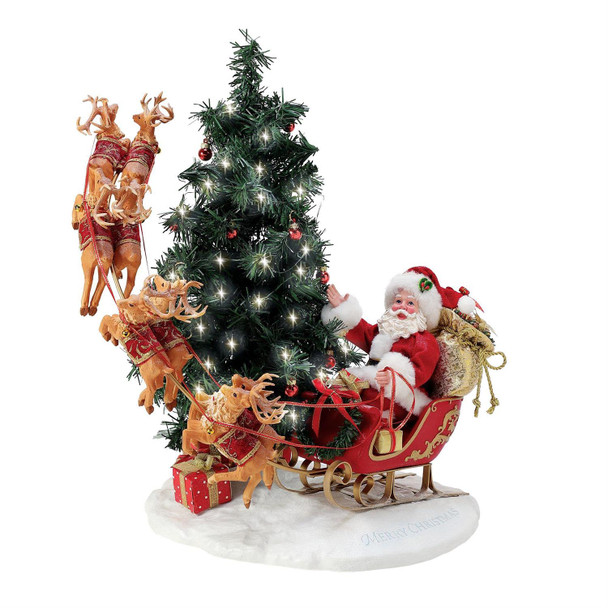 Department 56 mögliche Träume Weihnachtsmann, hier kommt die Weihnachtsmannfigur 6012249