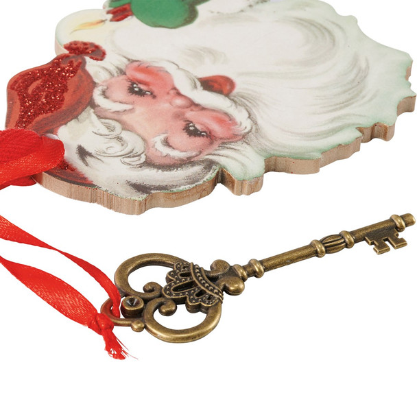 Primitives By Kathy Santa Claus Key Christmas Ornament 115321-3