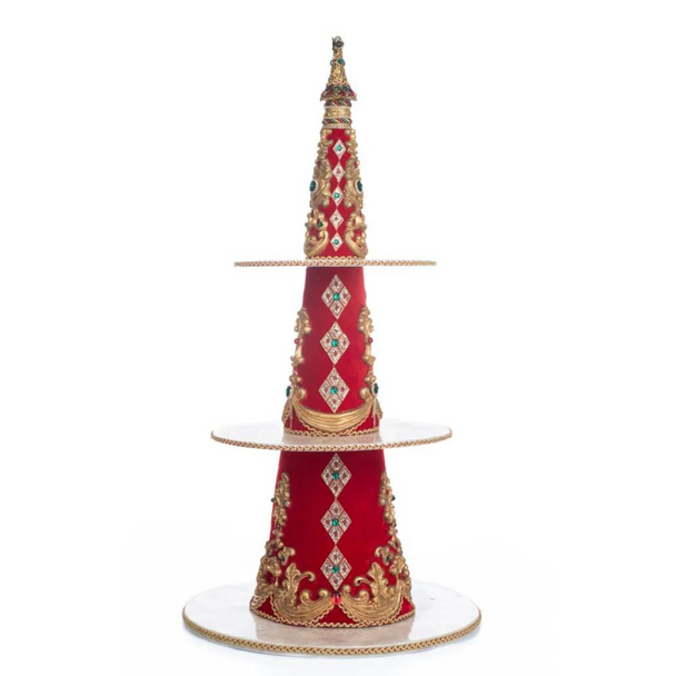 Katherine's Collection 31,5" Christmas in the City Tree Tiered Tray Server 28-328886