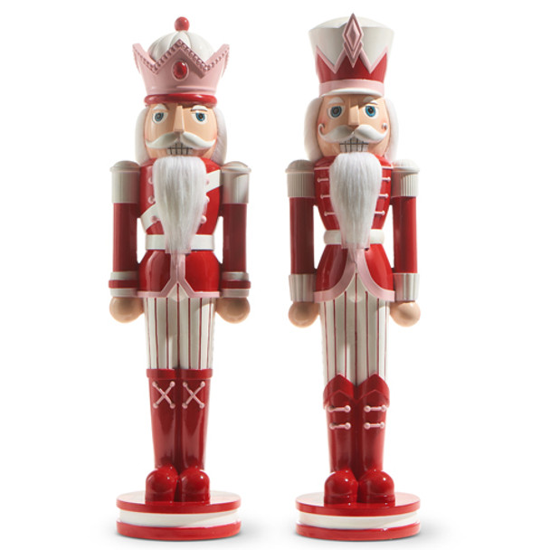 Raz 23.75" Peppermint Red and Pink Nutcracker Christmas Decoration 4301601 -2