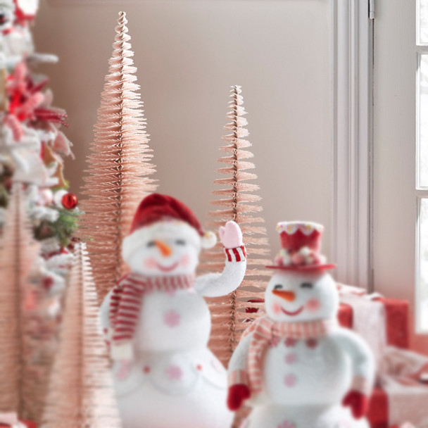 راز، 39 بوصة، فرشاة زجاجة وردية كبيرة، مجموعة شجرة عيد الميلاد، 4306106