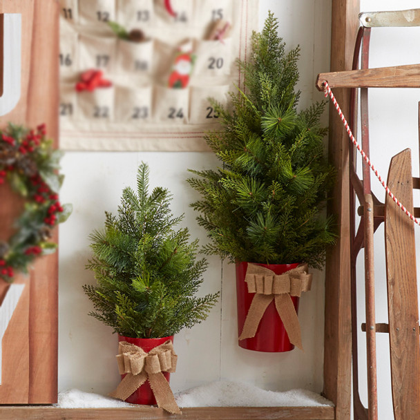 Arbre de Noël à suspendre au mur en pot Raz 27" ou 35" 