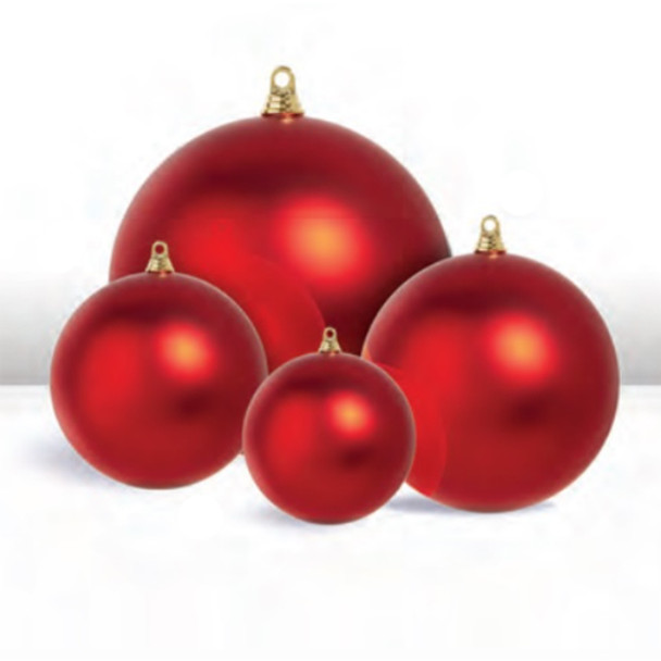 Raz 3", 4", 6", or 10" Large Red Matte Ball Christmas Ornaments