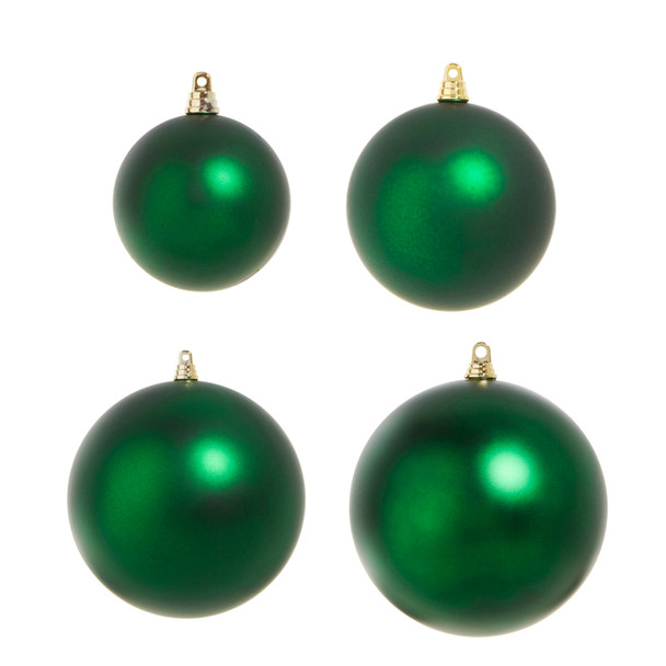 Raz 3"、4"、6" 或 10" 綠色霧面球聖誕裝飾 -6