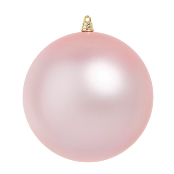 Raz 3 英吋、4 英吋、6 英吋或 10 英吋粉紅色霧面球聖誕裝飾品 -4