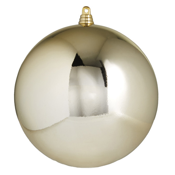 Raz 3", 4", or 6" Champagne Shiny Ball Christmas Ornaments -4