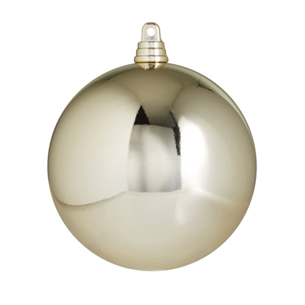 Raz 3", 4", or 6" Champagne Shiny Ball Christmas Ornaments -3