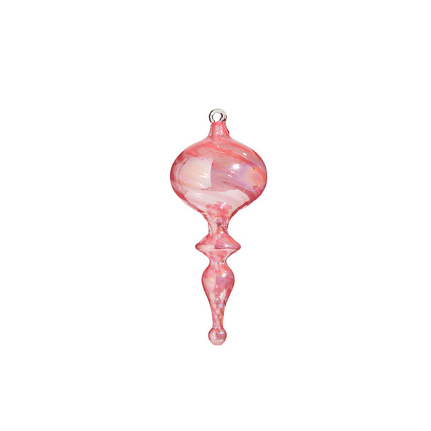 Raz 10" Pink Finial Glass Christmas Ornament 4324514 -3