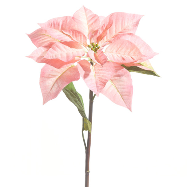 Accesorios para árbol de Navidad con tallo de flor de pascua rosa Raz de 24,5 "f4341709 -2